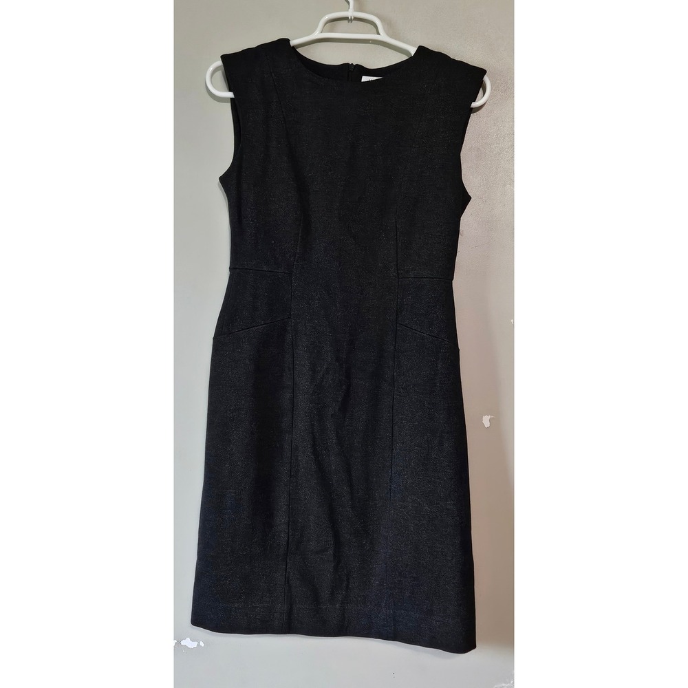 MM LaFleur Etsuko Dress Charcoal‎ Gray Textured Knit Professional Size 4